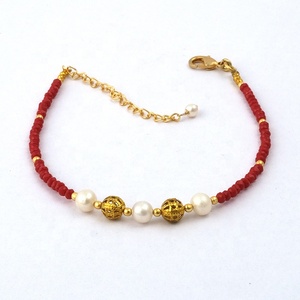 Hematite <b>Beads</b> Fresh Water Pearl Classic Gold Plated Brass <b>Bracelet</b> Natural Gemstone Jewelry Party Gift - Product Image 4