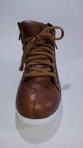 Zapatillas de hombre de moda Wera, zapatillas de cuero genuino marrón con cordones, todas las tallas disponibles - Product Image 5