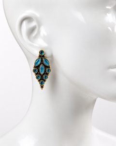 Wholesale Handcrafted Antique Silver-Plated Shell Bezel Setting <b>Stud</b> <b>Earrings</b> Bulk Supplier Ethnic Party Jewelry for Women - Product Image 5