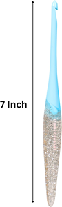Ganchos de Crochet Ergonómicos y Ecológicos de Resina, Técnica de Fundición, Puntas de Deslizamiento Suave, Agarre Duradero para Manualidades sin Fatiga - Product Image 5
