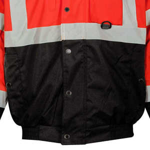 Uni Men's Hi Visibility Reflective <b>Waterproof</b> Breathable Plus Size <b>Work</b> Jacket Nylon Safety Coat Hood for Construction Traffic - Product Image 5
