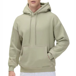 Sudadera con capucha para hombre con logotipo personalizado al por mayor, camisa de invierno unisex de moda, multicolor, de algodón puro, con bolsillo de piel de oveja. - Product Image 4