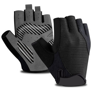 Gants de cyclisme demi-doigts thermiques respirants en coton/élasthanne robustes et écologiques, compatibles écran tactile, pour toutes les saisons, vente en gros sur mesure - Product Image 1