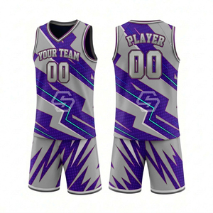 Maillot de basket-ball personnalisé imprimé par sublimation, 100% polyester, unisexe, col en V, sans manches, vêtements de sport pour adultes, évacuation de l'humidité - Product Image 6