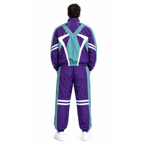 Vêtements décontractés de haute qualité, veste et pantalon à fermeture éclair, 100% nylon, lignes réfléchissantes, coupe-vent surdimensionné, ensemble de survêtement pour hommes - Product Image 3