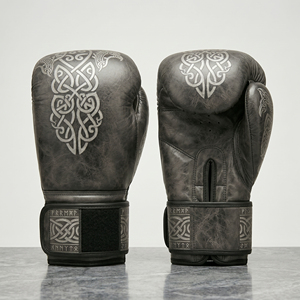 Guantes de Boxeo con Protección para las Manos, la Mejor Calidad, Servicio OEM, Logotipo Personalizado, Guantes de Boxeo Unisex de Cuero PU Estampado, Estilo Casual Inteligente para Entrenamiento - Product Image 1