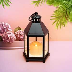 Modern Durable Aluminum <b>Lantern</b> with Pillar Candle Wall Hanging Lamp Polish Finish Holder for Home Cafe Christmas Decor - Product Image 3
