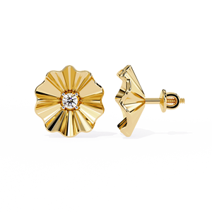 AMBER JEWELS Boucles d'oreilles unisexes en or massif 18 carats plaqué or rose, diamants naturels taille brillant couleur E certifiés IGI, luxe, 12 grammes - Product Image 3
