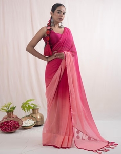Sari Rosa Malika Kota para Mujer KV Sin Blusa - Product Image 2