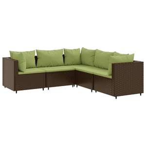 Conjunto de Muebles de Jardín de 5 Piezas en Ratán Sintético Marrón - Product Image 2