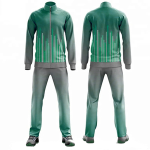 Chándal Verde para Hombre, Cuello Alto, Estampado Geométrico, Transpirable, de Poliéster, Deportivo, para Otoño, Corte Regular - Product Image 3