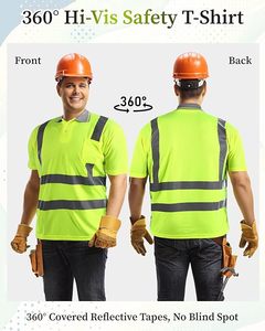 <b>Top</b> Selling High Visibility Two Tone Long Sleeve Work Wear Safety Shirt 100% Polyester Hi Vi <b>Reflective</b> Safety Shirt - Product Image 4