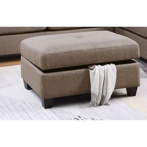 Divano Sezionale Contemporaneo a 3 Posti in Tessuto Mocha Dorris con Chaise Longue Reversibile e Cuscini per Soggiorno - Product Image 6