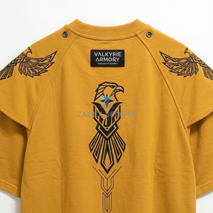 เสื้อยืดคอกลมโอเวอร์ไซส์ผู้ชาย แฟชั่นสตรีท ผ้าฝ้ายคุณภาพพรีเมียม เป็นมิตรกับสิ่งแวดล้อม ระบายอากาศได้ดี น้ำหนัก 230 กรัม ทรงหลวม แขนสั้น - Product Image 2