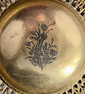 Vintage Wallace Baroque Round Gallery <b>Tray</b> Silver Plate Silverplate for Use Home and Hotel <b>Dinner</b> <b>Tray</b> Made by God Gift Exports - Product Image 6