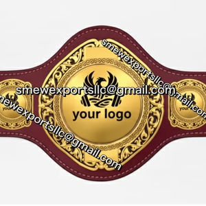 เข็มขัดแชมป์หนังแท้สำหรับการแข่งขันเทควันโดและมวยปล้ำแบบ MMA - ทรงเอวต่ำ สำหรับทุกเพศ - Product Image 1