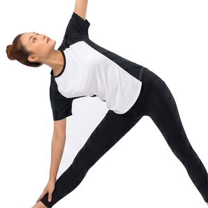 T-shirts de yoga pour femmes, vêtements de sport à domicile, t-shirts d'exercice légers à manches courtes pour femmes, t-shirts de yoga sportifs pour femmes - Product Image 1