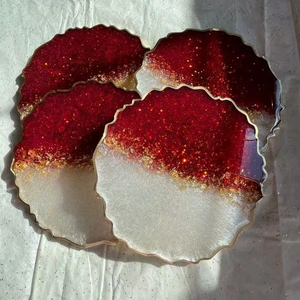 Wholesale New Sltyle Resin <b>Coasters</b> Coffee Cup Resin <b>Coasters</b> Luxury <b>coaster</b> <b>Drinks</b> Mats square Wedding - Product Image 1