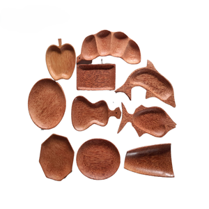 Assiette en bois de coco du Vietnam, polie, motif animal, écologique, pour fêtes et événements, nouveauté - Product Image 2