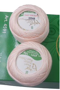 ด้ายปักผ้าฝ้ายแท้ 100% ด้ายเย็บผ้าฝ้ายมุก เบอร์ 8 แบบย้อมสี สำหรับงานปักครอสติช งานถักโครเชต์ งานฝีมือ DIY ไหมพรมสำหรับถักโครเชต์ - Product Image 2