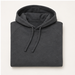 เสื้อฮู้ดดี้ผู้ชายสีเทาชาร์โคลแบบสวมใส่สบาย ปรับแต่งได้ มีเชือกผูกแบบโทนสี กระเป๋าข้าง ผ้าลูปแบ็คเฟรนช์เทอร์รี่ รุ่น MHOOD-0003 - Product Image 6
