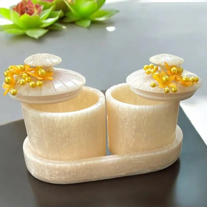 Ensemble de pots à fruits secs en résine écologique, fabriqués à la main, imperméables, avec plateau, bol de qualité supérieure, design unique, décoration de table, articles de cuisine - Product Image 5