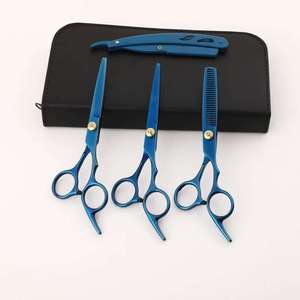 High Quality Stainless Steel <b>Handle</b> Hair Cutting Scissors Thinning <b>Shears</b> Kits Professional 6 Inch Barber Salon Razor Edge - Product Image 2