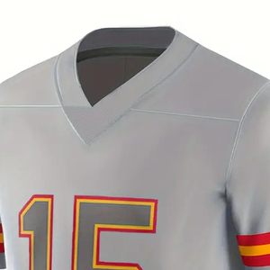 Maillot de football américain court sur mesure de qualité supérieure, grande taille, 100 % polyester respirant, antibactérien, faible MOQ, nouveauté - Product Image 4