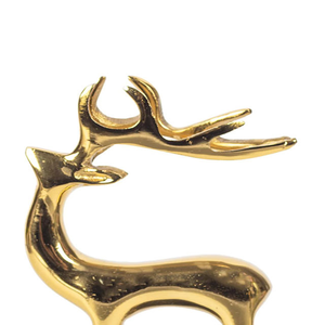 Escultura de Astas de Reno en Metal Dorado - Adorno Decorativo Hecho a Mano para Mesa Navideña - Product Image 5