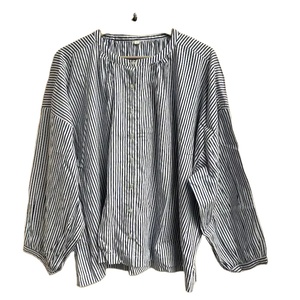 Blusa de Algodón Hecha a Mano para Mujer, Estampado Floral, Estilo Casual de Primavera/Verano, Manga Corta, con Botones - Product Image 1