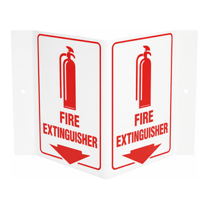 Panneau d'extincteur en PVC phosphorescent 6x9 pouces pour zones de sécurité par Brady - Product Image 1
