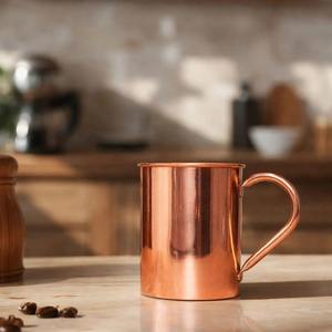 Mug en cuivre uni, mug Moscow Mule en cuivre, mug en cuivre pur, mug à cocktail en cuivre, mug à bière en cuivre, mug à boire en cuivre, mug Moscow Mule en cuivre - Product Image 2