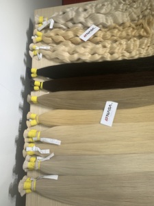 ราคาส่งผมต่อเวียดนามแบบซุปเปอร์ดับเบิ้ลดรอน จำนวนมาก หลายสี # 1 # ผมแท้ PLA แบบธรรมชาติ ลอนตรง พรีเมียม เรมี่แฮร์ - Product Image 2