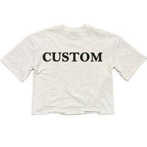 Camiseta de Algodón con Lavado Ácido Personalizada, 250 GSM, Dobladillo Cóncavo, Estilo Vintage, Corte Cuadrado, Streetwear para Hombre - Product Image 2