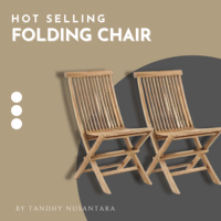 À VENDRE Chaise de jardin en bois de teck massif, pliable, empilable, durable, mobilier d'extérieur avec base en acier, directement de l'usine