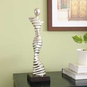 Sculpture d'art moderne abstraite en métal Jaffs Exports L 15.2 X B 15.2 X H 43.2 cm, pièce d'art figurative faite à la main, écologique, décoration de table - Product Image 6