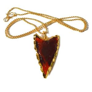 Colliers de bijoux fantaisie collier de pointes de flèche en forme de lune rose agate de pointe de flèche semi-précieuse naturelle - Product Image 3