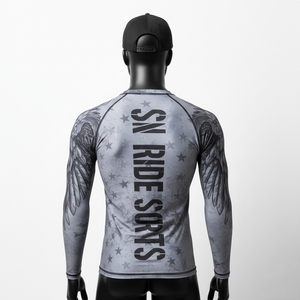 Men Unisex High Performance Custom Logo Design Sublimation Long Sleeve Rash Guard for BJJ MMA with Customized Color and Size - Product Image 3