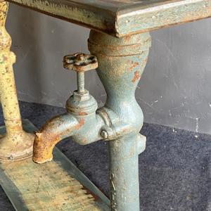 โต๊ะคอนโซลไม้ฐานปั๊มมือวินเทจ คอลเลคชั่นที่ดีที่สุด งานศิลปะโบราณจากเทือกเขาหิมาลัย - Product Image 2