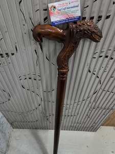 Bâton de marche en bois 500 pièces, avec crochet en forme de calebasse, solide, écologique, poli, moderne, neuf, OEM, pour la rééducation et la thérapie - Product Image 5