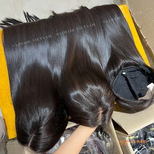 Perruque longue HD lisse 100% cheveux humains vietnamiens Extensions blondes noires brunes Livraison rapide Prix bas - Product Image 1