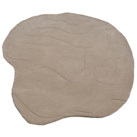 Beige Handmade Rug Modern Textured Area Carpet with Elegant Neutral Design for Living Room Bedroom Dining Room