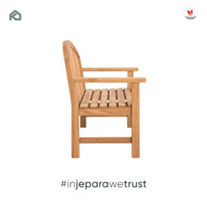 Banc de jardin en teck massif d'extérieur, 3 places, banc de patio en bois avec accoudoirs pour hôtel, resort, villa, restaurant, mobilier - Product Image 4