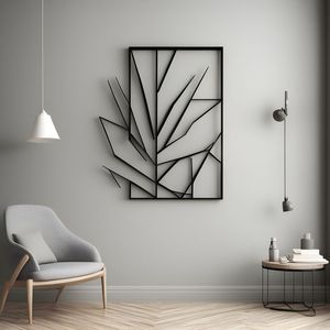 Large Metal Wall <b>Art</b> Decor With Abstract Design Perfect For Contemporary Interior And Stylish Home Decoration - Product Image 3
