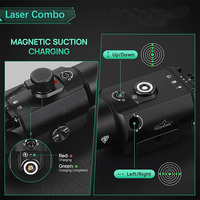 Lampe torche tactique OCSHARK GL15 à charge magnétique USB, déverrouillage rapide, laser vert, LED combinée, logo personnalisé et lumière tactique