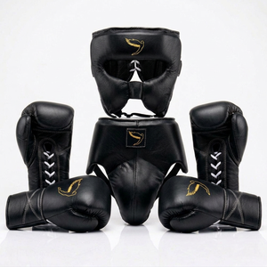 Prix de gros : Ensemble de sparring de boxe professionnel sur mesure, comprenant des gants de boxe, un protège-tête et une protège-pénis. - Product Image 5