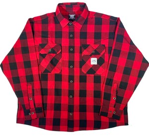 Camisa a cuadros de franela de algodón premium, estilo casual y de trabajo, de tejido grueso, con diseño de leñador y a la moda. - Product Image 3