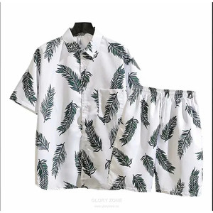 Ensemble chemise hawaïenne orange personnalisée Glory Zone avec imprimé de personnage, tenue décontractée d'été, tissu satiné en polyester respirant pour hommes - Product Image 6