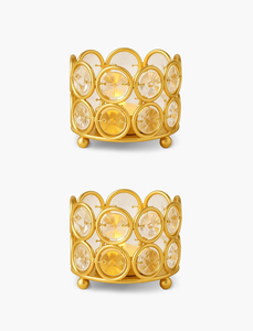 Support de bougie chauffe-plat en cristal, bol votif décoratif pour centre de table de fête à domicile, événement de mariage - Product Image 5
