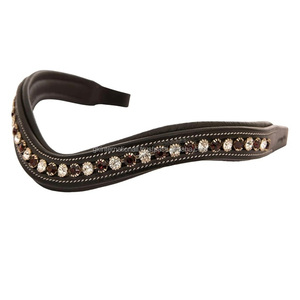 แผ่นหนังรูปม้าประดับคริสตัลแถวเดียวประดับเพชรแวววาวทำจากแก้วรูปทรงโค้งแบบว่างเปล่า - Product Image 2